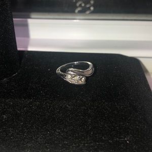 sterling silver 3 stone ring